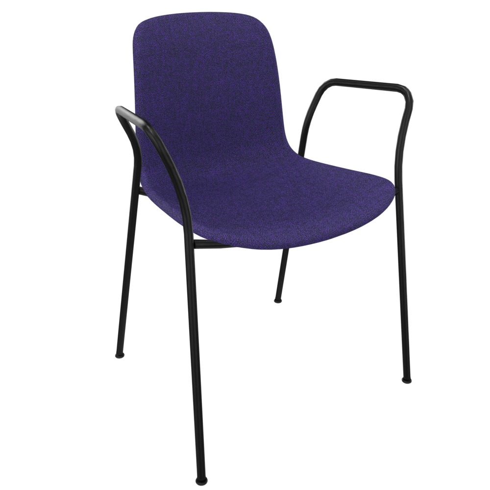 Deep Violet Blue Fluxee Upholstered Armchair