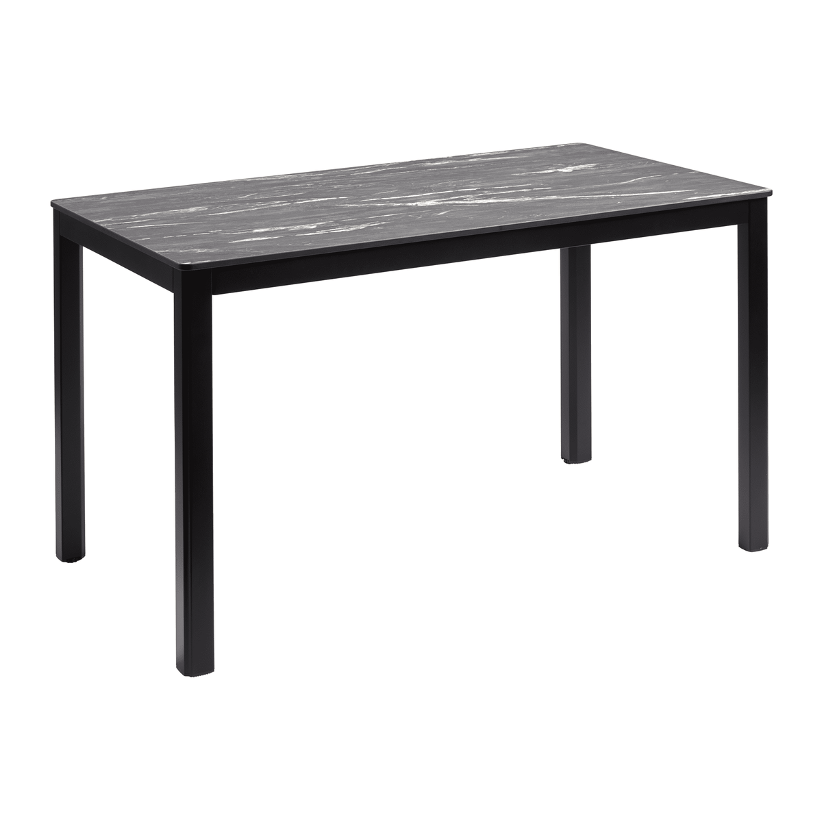 Extrema Black Marble 'Textured' - Black Dining Table