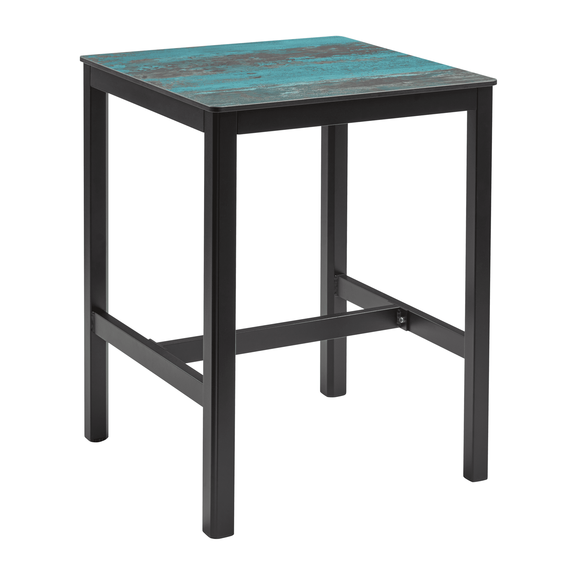 Extrema Vintage Teal 'Smooth' - Black Counter Height Table