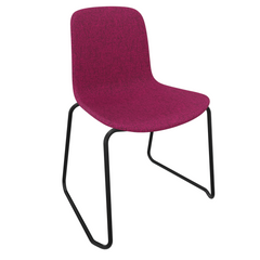 Fuscia Pink Fluxee Upholstered Sled Base Chair