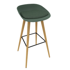 Pine Dark Green Veeda Wooden Stool