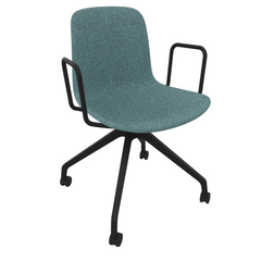 Grey Turquoise Fluxee Upholstered Task Armchair