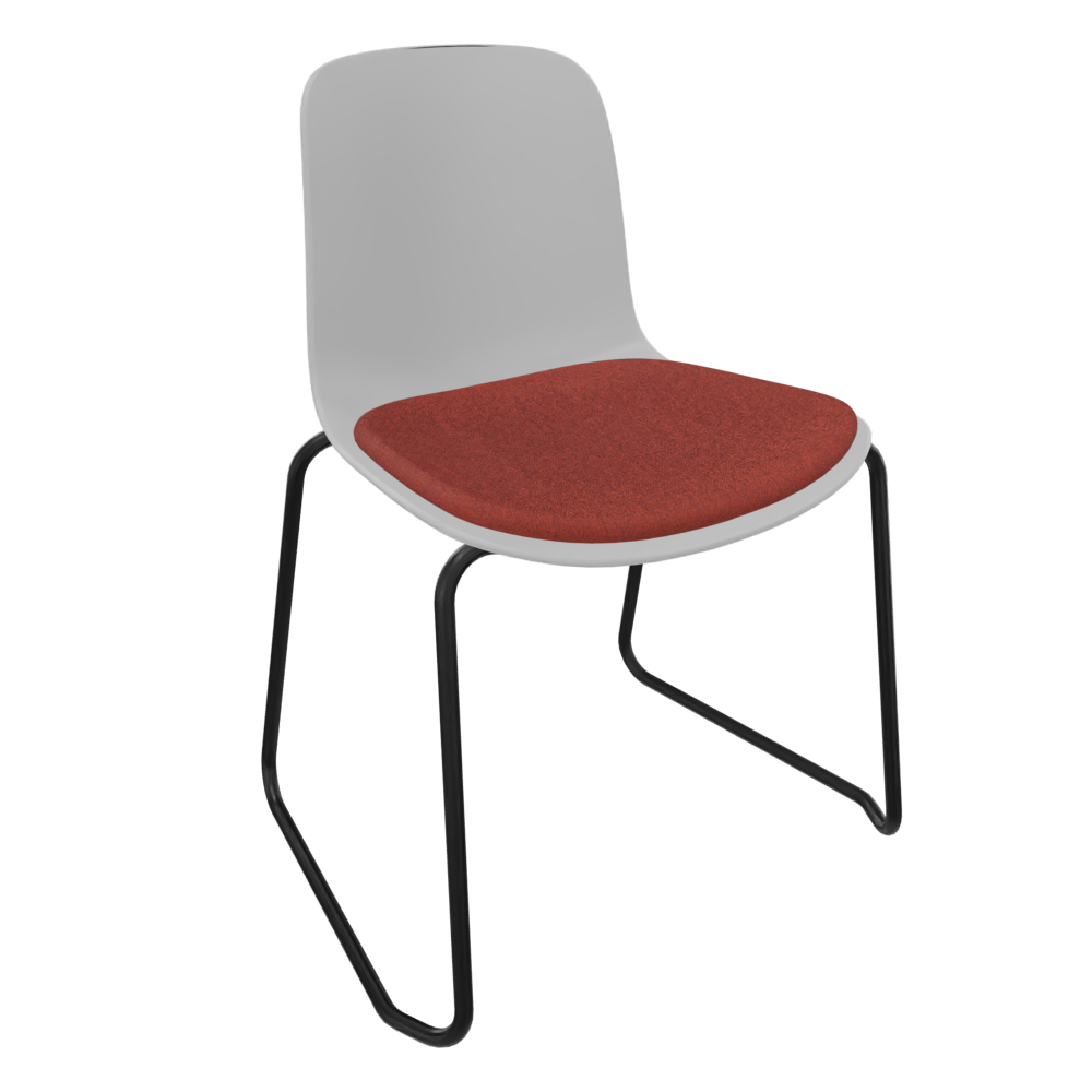 Light Grey Fluxee Sled Base Chair