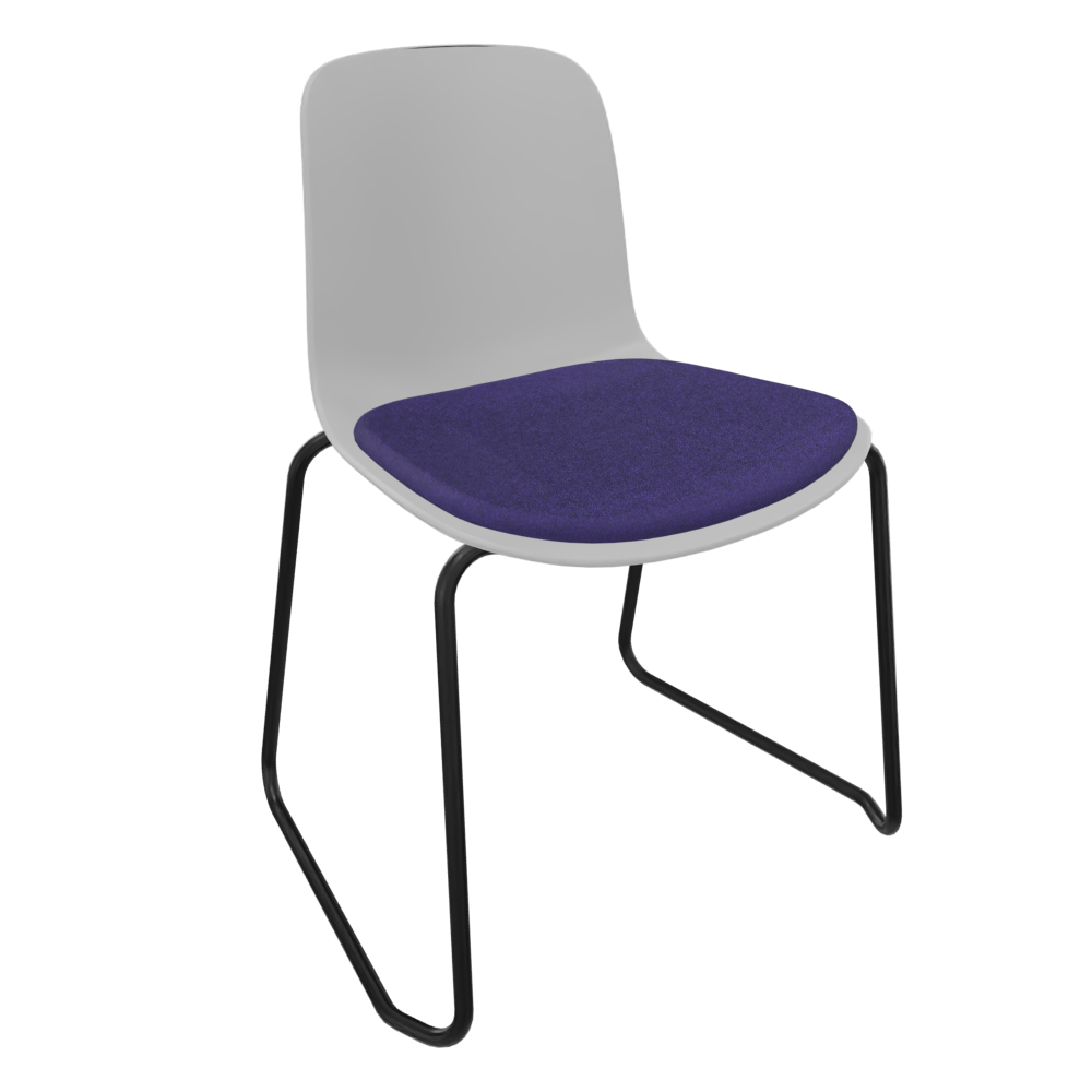 Light Grey Fluxee Sled Base Chair