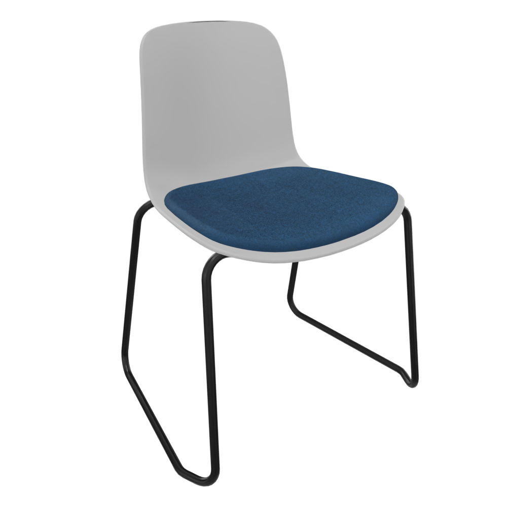 Light Grey Fluxee Sled Base Chair