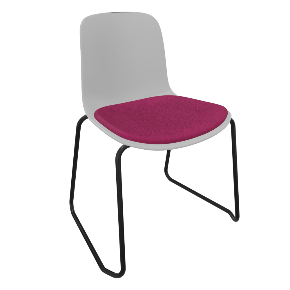 Light Grey Fluxee Sled Base Chair