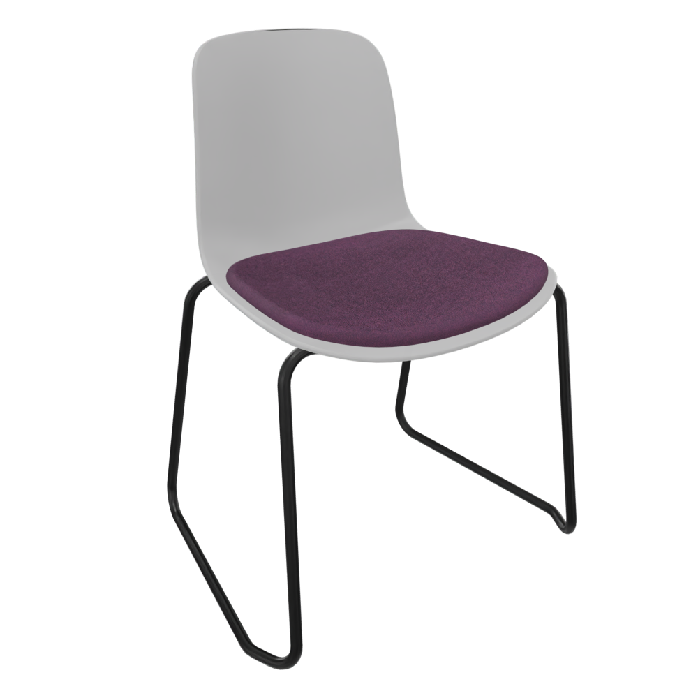Light Grey Fluxee Sled Base Chair