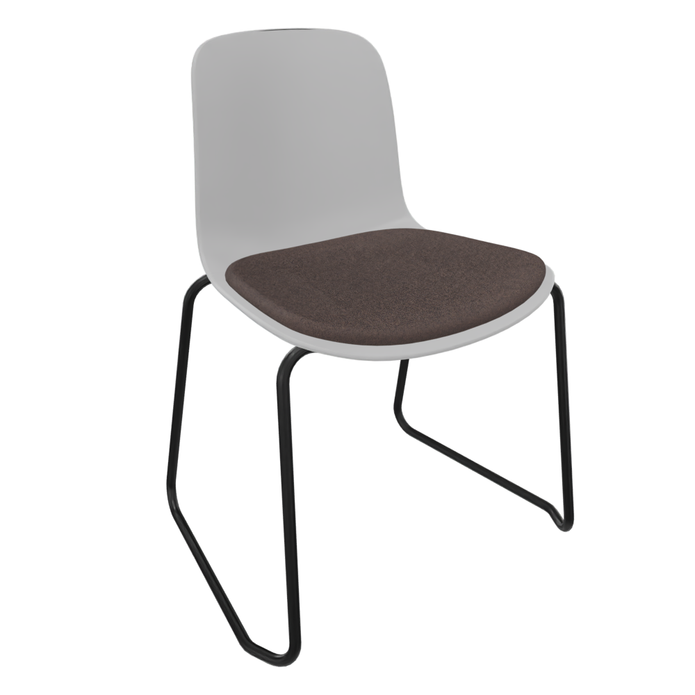 Light Grey Fluxee Sled Base Chair
