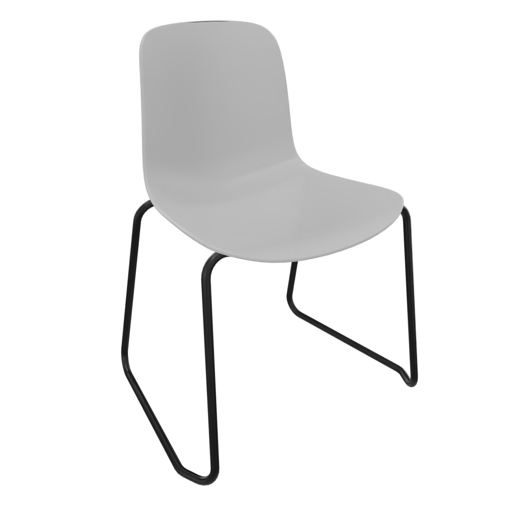 Light Grey Fluxee Sled Base Chair