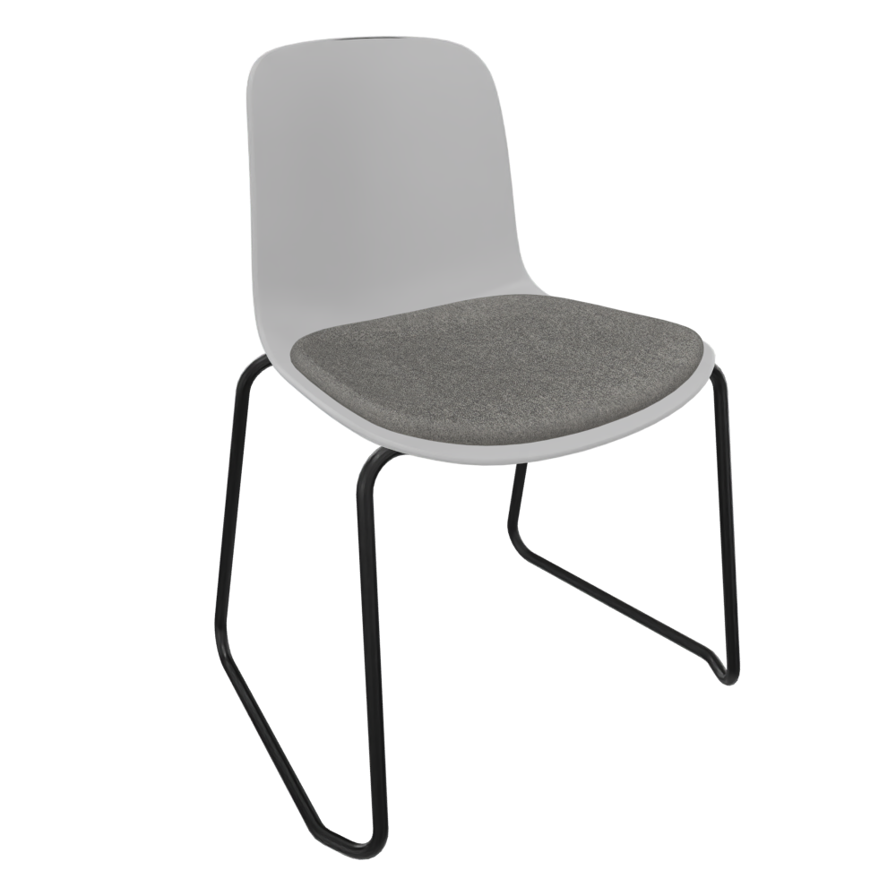 Light Grey Fluxee Sled Base Chair