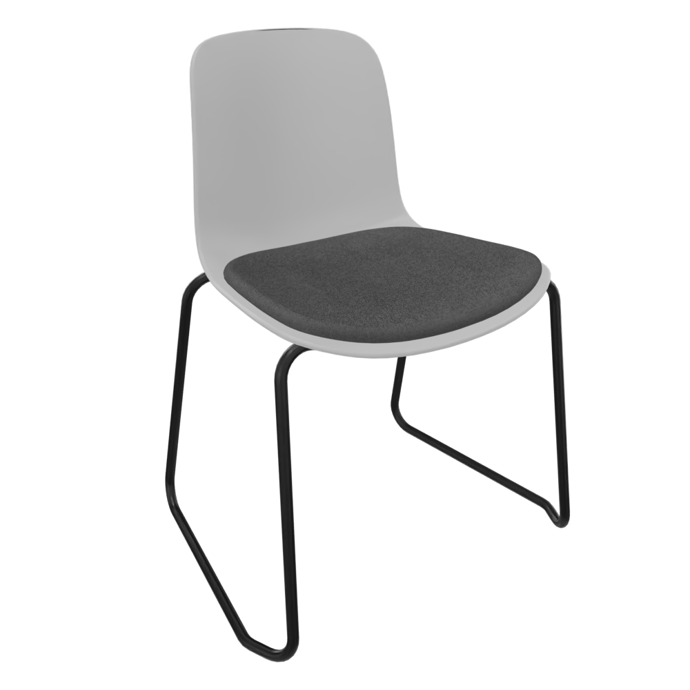Light Grey Fluxee Sled Base Chair