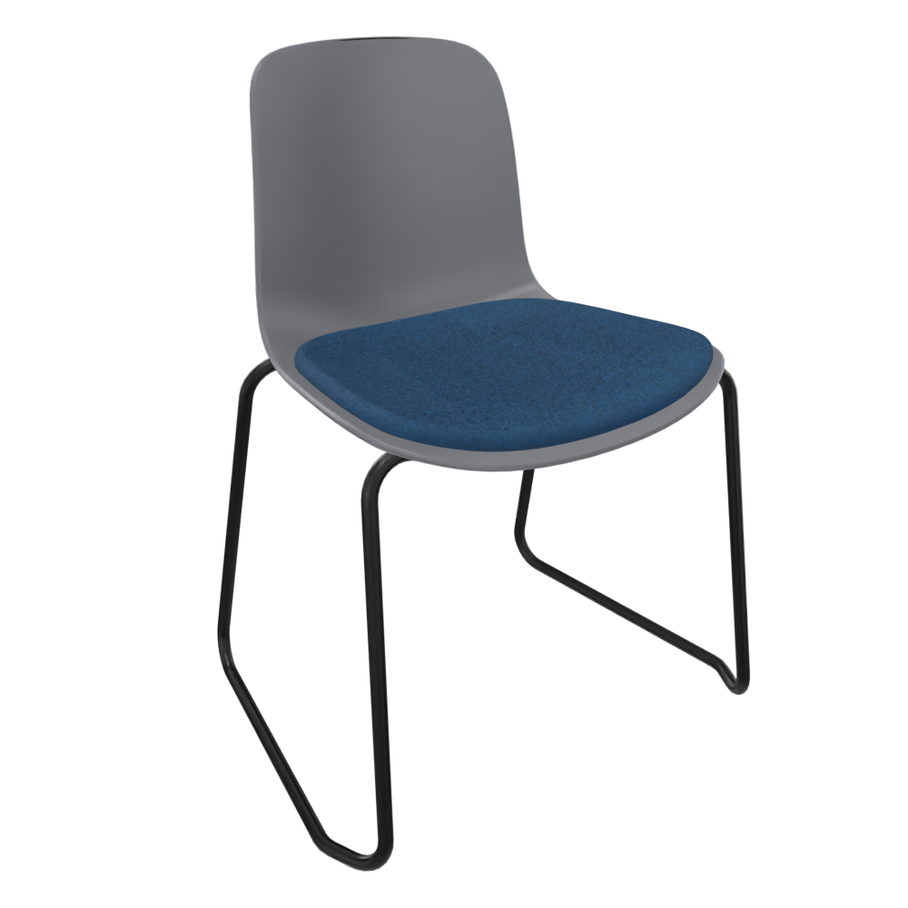 Mid Grey Fluxee Sled Base Chair