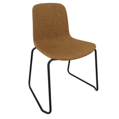 Mustard Yellow Fluxee Upholstered Sled Base Chair