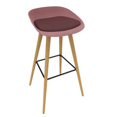 Antique Pink Veeda Wooden Stool