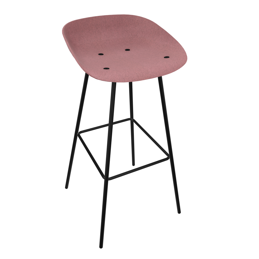 Antique Pink Veeda Metal Stool