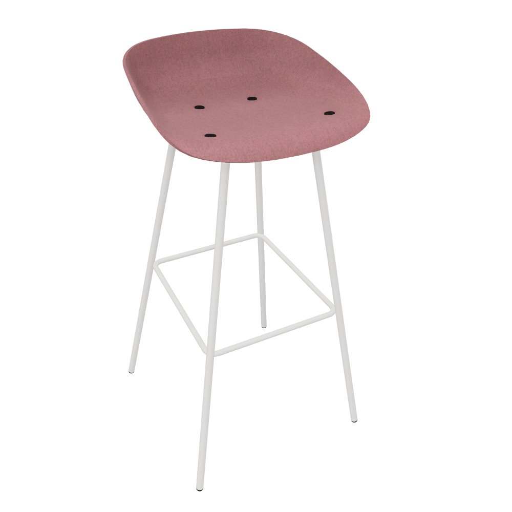 Antique Pink Veeda Metal Stool