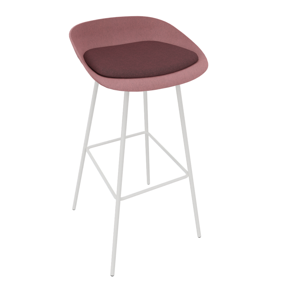 Antique Pink Veeda Metal Stool