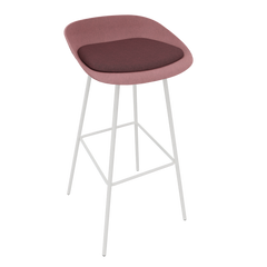 Antique Pink Veeda Metal Stool