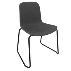 Steel Grey Fluxee Upholstered Sled Base Chair