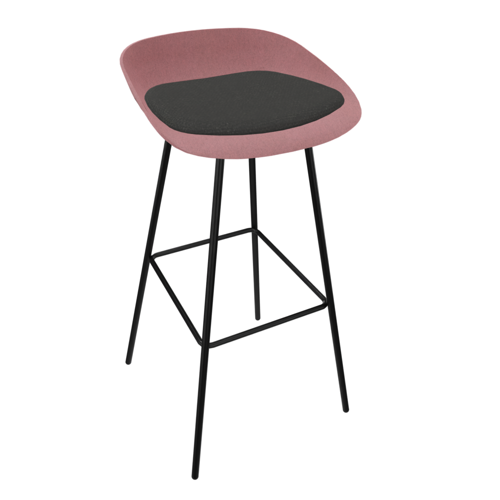 Antique Pink Veeda Metal Stool