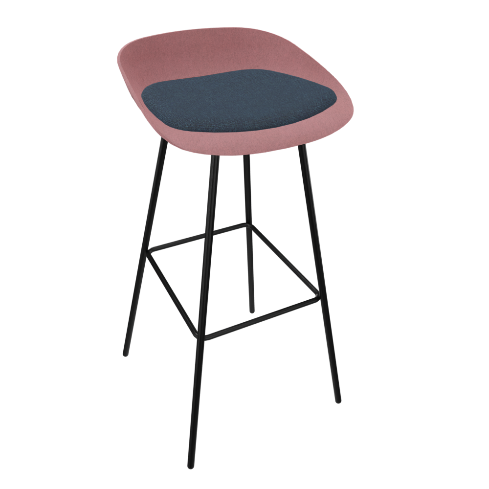 Antique Pink Veeda Metal Stool