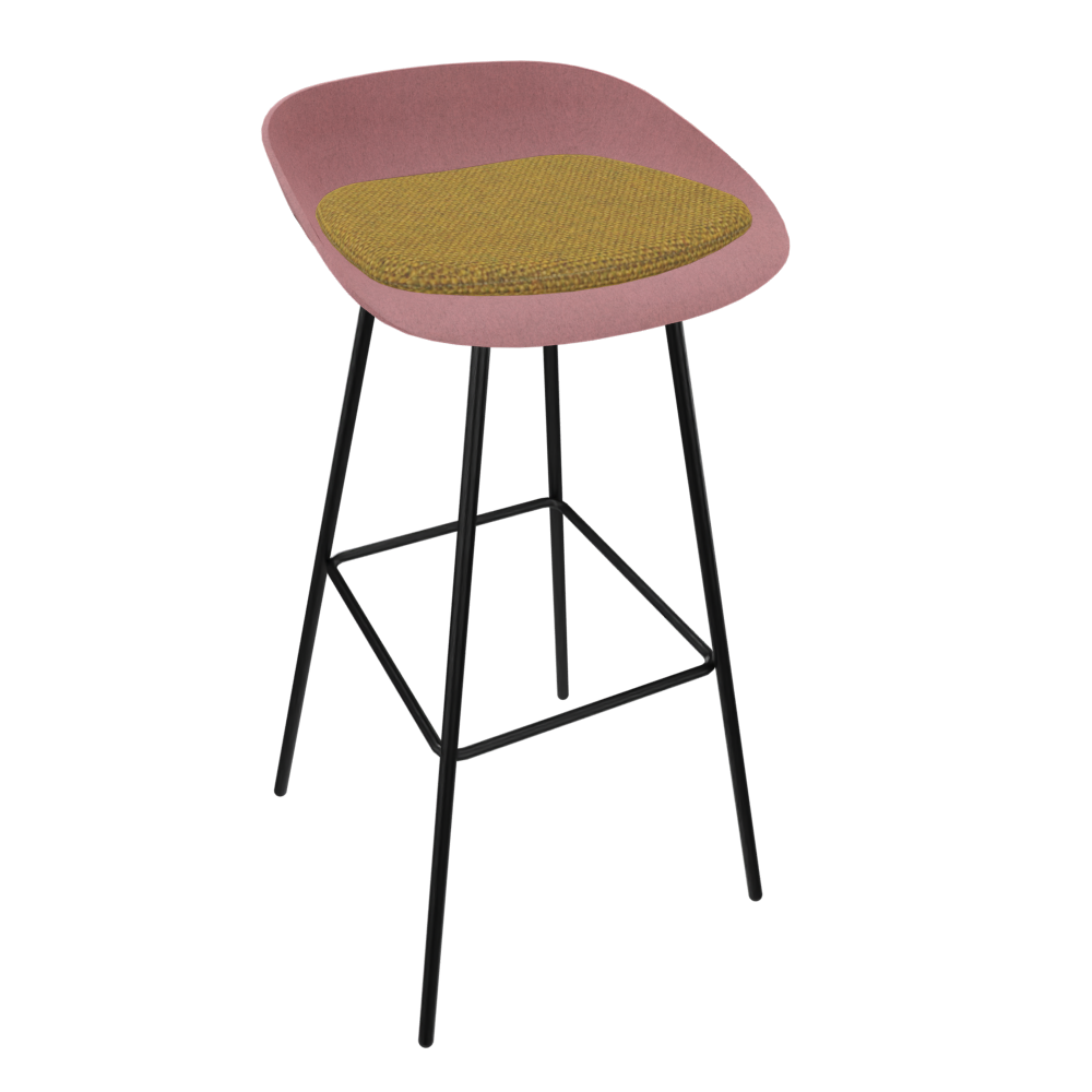 Antique Pink Veeda Metal Stool