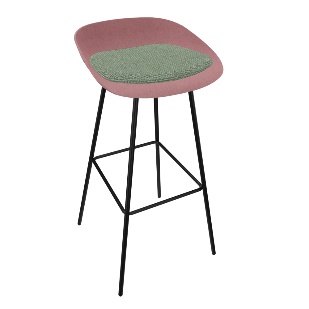 Antique Pink Veeda Metal Stool