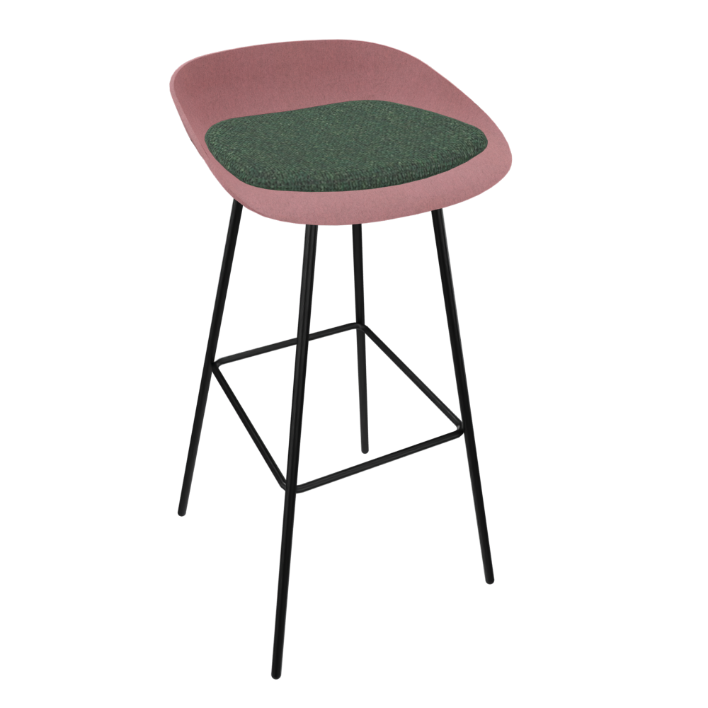 Antique Pink Veeda Metal Stool