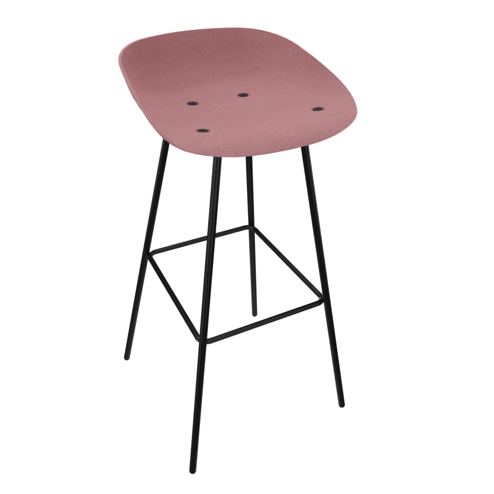 Antique Pink Veeda Metal Stool