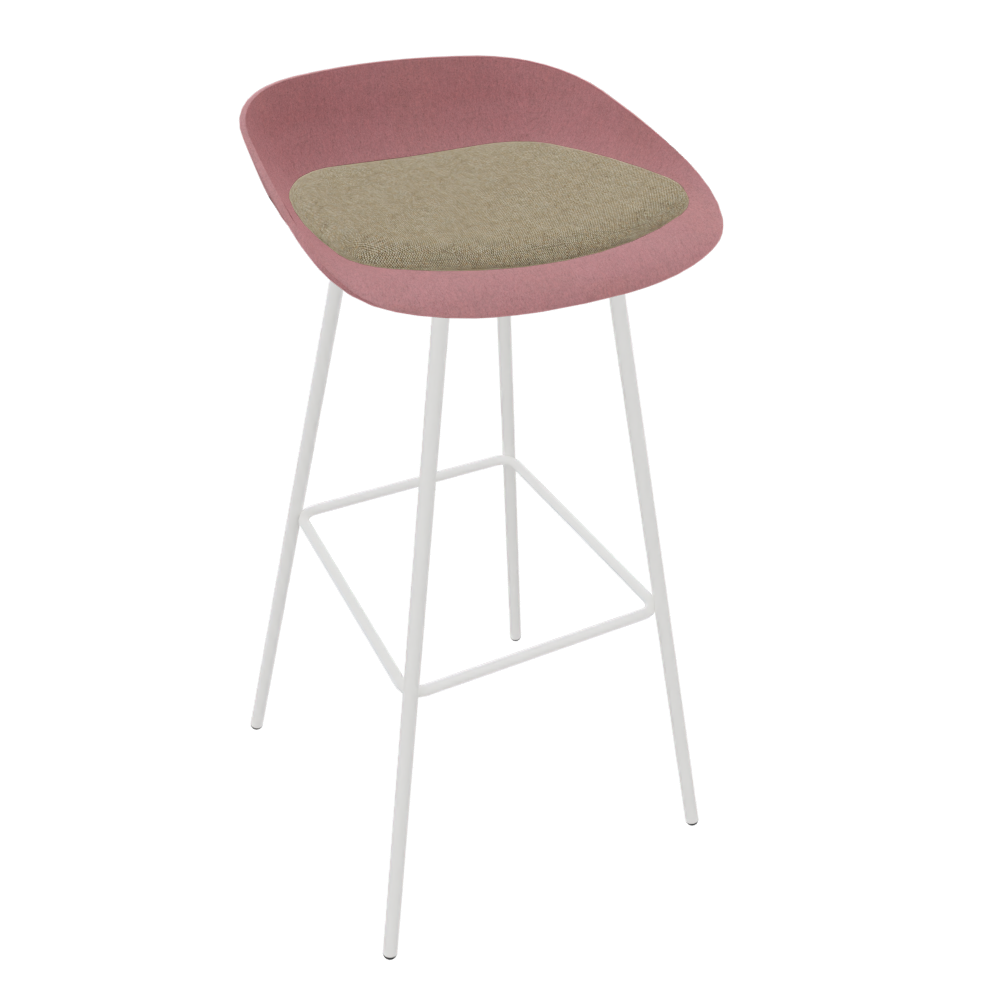 Antique Pink Veeda Metal Stool