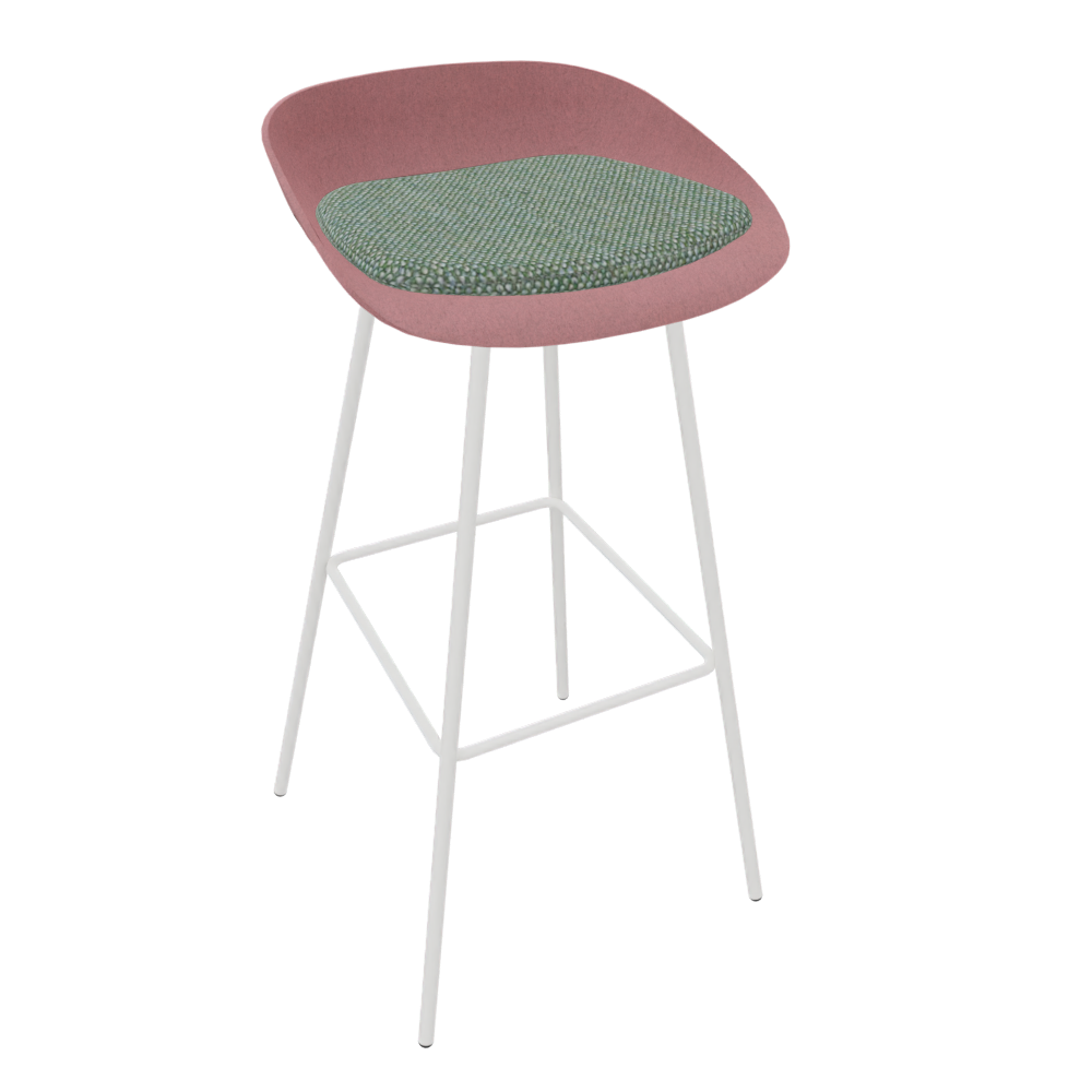 Antique Pink Veeda Metal Stool