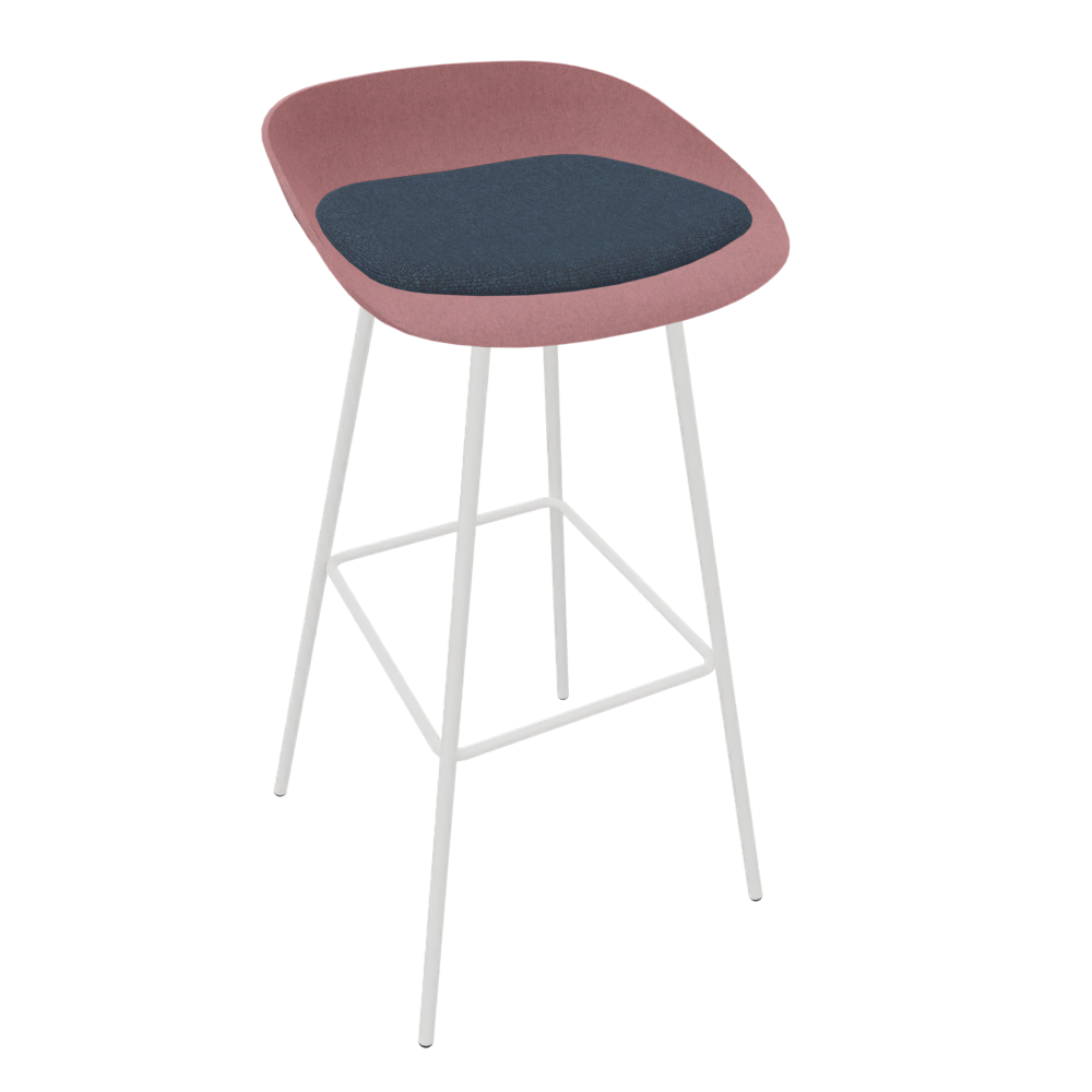 Antique Pink Veeda Metal Stool