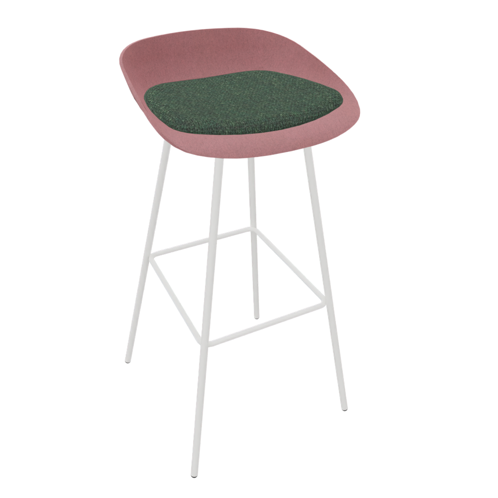 Antique Pink Veeda Metal Stool