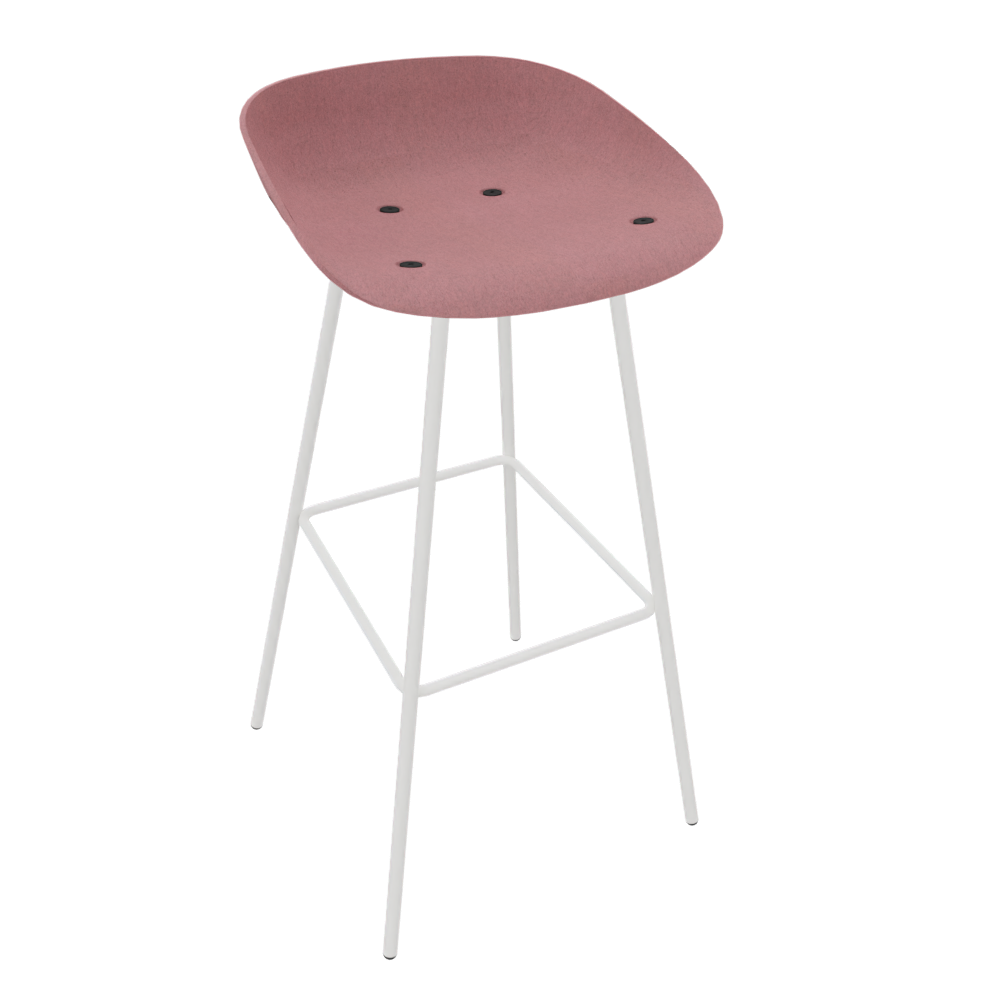 Antique Pink Veeda Metal Stool