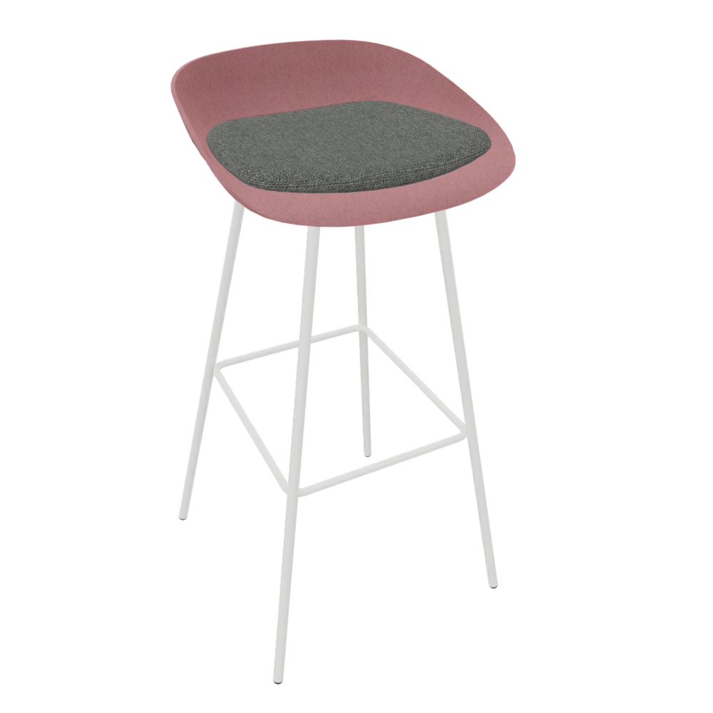 Antique Pink Veeda Metal Stool